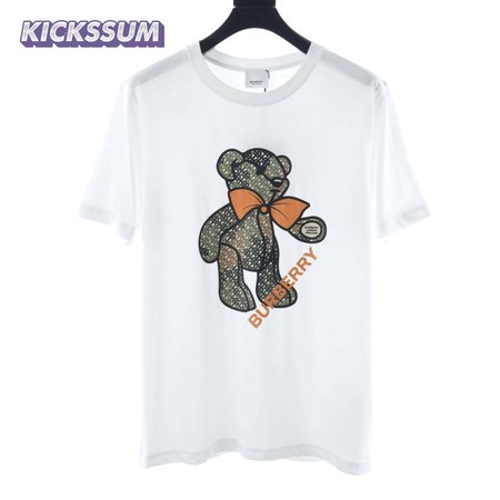 BURBERRY BOW BEAR PRINT SHORT WHITE SLEEVE