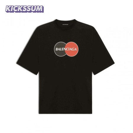 BALENCIAGA UNIFORM LARGE FIT T-SHIRT IN BLACK VINTAGE JERSEY - BB40