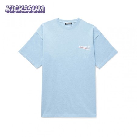 BALENCIAGA OVERSIZED LOGO-PRINT SLUB COTTON-JERSEY T-SHIRT - BB36