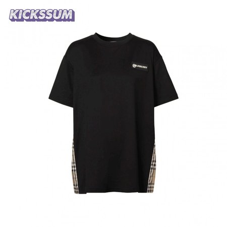 BURBERRY VINTAGE CHECK PANEL T-SHIRT - BBR62
