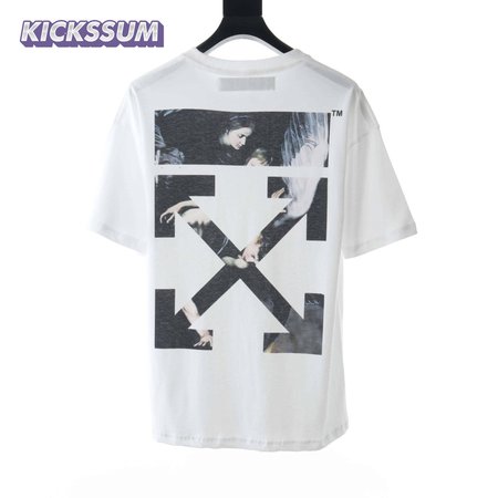 OW ANGEL OIL PAINTING ROUND NECK SHORT SLEEVE