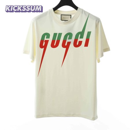 GUCCI 20SS LIGHTNING LOGO SHORT SLEEVE T SHIRT