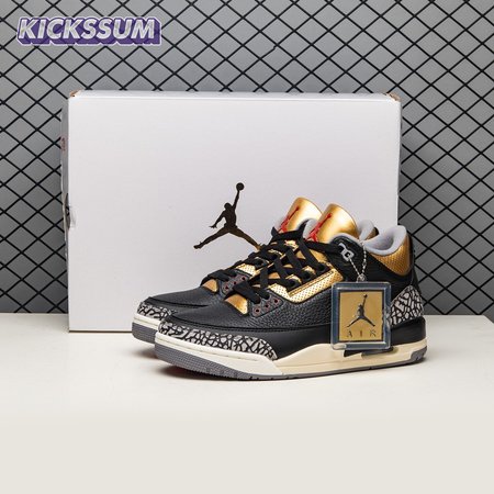 Air Jordan 3 Black Gold Men's