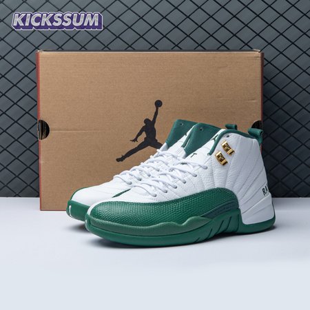 Air Jordan 12 White Green Men's