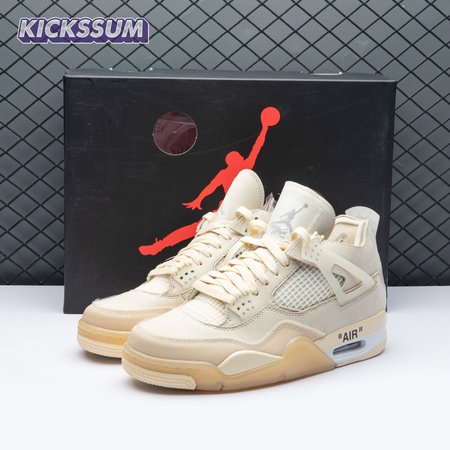 Air Jordan 4 RERO x Off-White AJ4 OW Sail Unisex