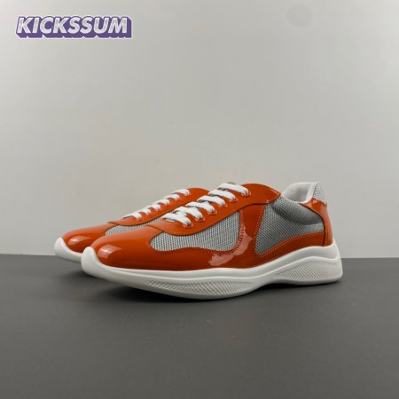 Prada America's Cup Orange Sneakers