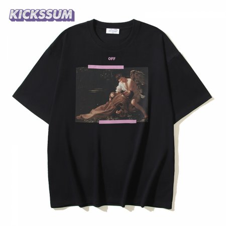 OFF-WHITE Printed Short Sleeve T-Shirt Black