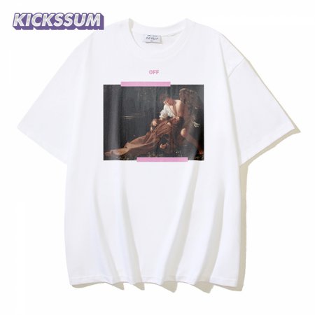 OFF-WHITE Printed Short Sleeve T-Shirt White