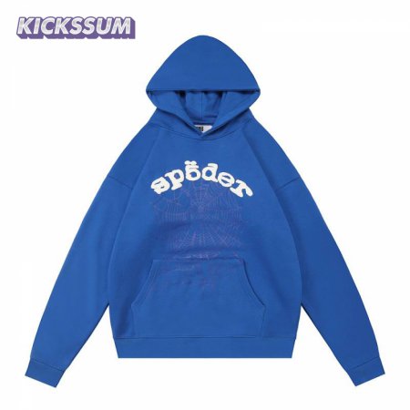 Sp5der Hoodies Blue
