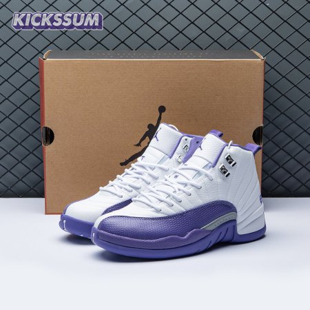 Air Jordan 12 White Purple Men's