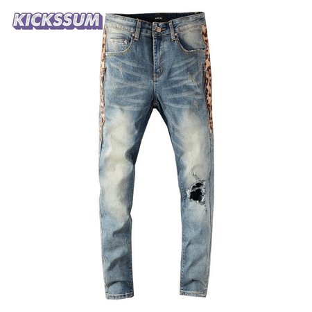 Amiri Cheeta Jeans Light Blue