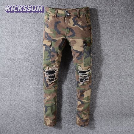 Amiri Rip Jeans Camo