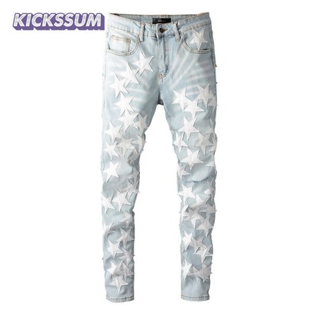 Amiri Stars Jeans White