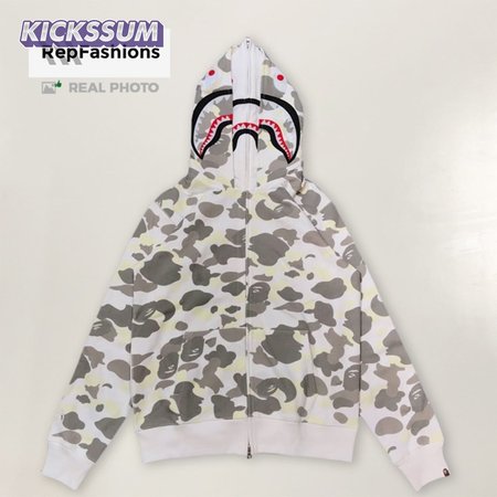 Bape City Camo Shark Wide Zip Double Hoodie