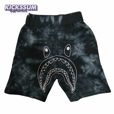 Bape Tie Dye Shark Sweat Shorts
