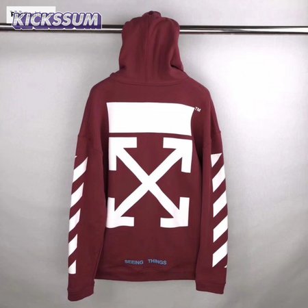 Off White Red Diag Arrow Hoodie