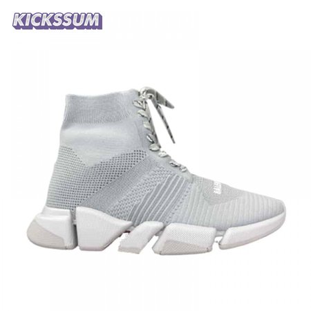 BALENCIAGA MEN'S SPEED 2.0 LACE-UP SNEAKER IN GREY - BB154