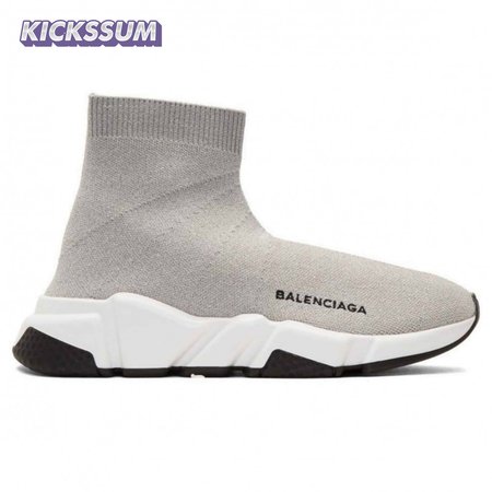 BALENCIAGA SPEED TRAINER METALLIC SILVER LUREX - BB18