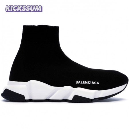 BALENCIAGA SPEED TRAINER BLACK WHITE - BB10