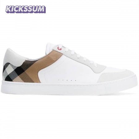 BURBERRY LEATHER AND HOUSE CHECK SNEAKERS - BBR27