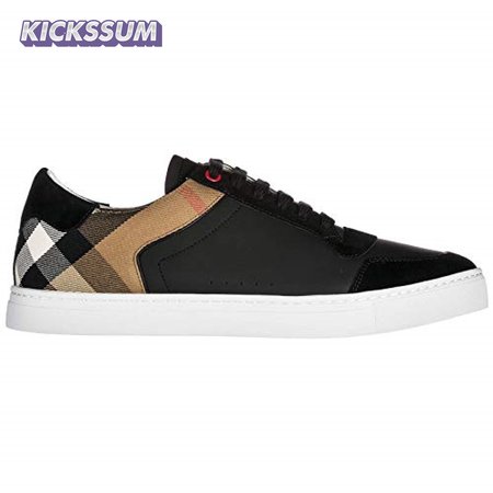 BURBERRY LEATHER AND HOUSE CHECK SNEAKERS - BBR26