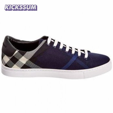 BURBERRY ALBERT HOUSE CHECK & LEATHER LOW-TOP SNEAKER - BBR4
