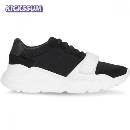 BURBERRY SUEDE AND NEOPRENE HIGH-TOP SNEAKERS - BBR20