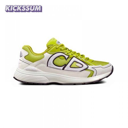 DIOR B30 SNEAKER YELLOW MESH AND WHITE TECHNICAL FABRIC - CD87