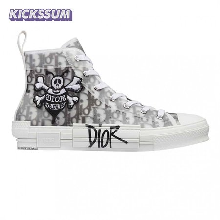 B23 HIGH-TOP SNEAKER WITH DIOR AND SHAWN BEE EMBROIDERY PATCH