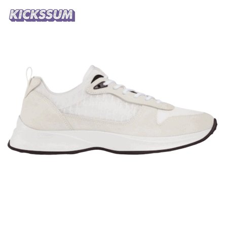 DIOR B25 OBLIQUE WHITE SUEDE RUNNER - CD38