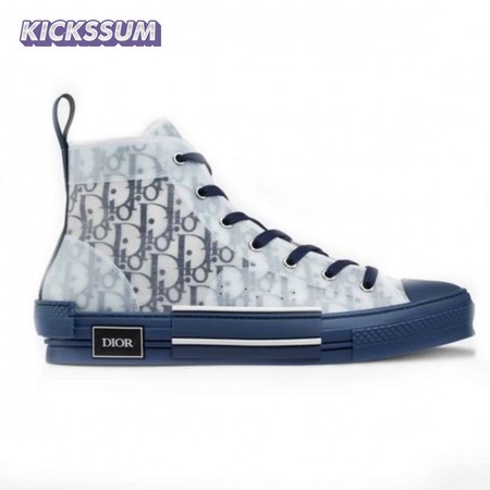 DIOR B23 HIGH-TOP SNEAKER IN BLUE DIOR OBLIQUE - CD29