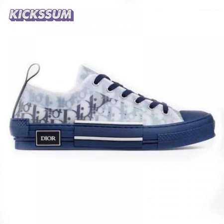 DIOR B23 LOW-TOP SNEAKER IN BLUE DIOR OBLIQUE - CD84