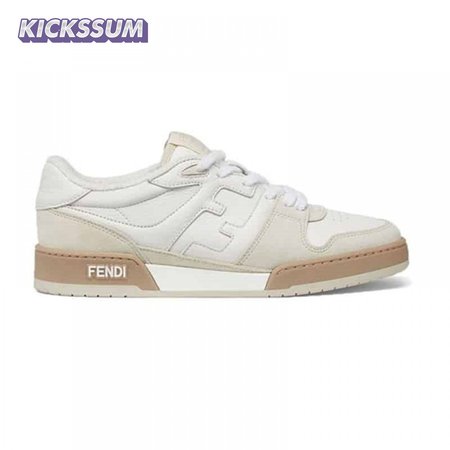 Fendi Match Low-Top Sneakers In White Suede - FD31