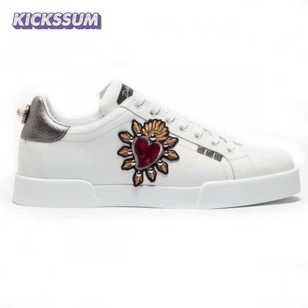 DOLCE & GABBANA SNEAKERS PORTOFINO IN VITELLO NAPPATO CON PATCH - DG23