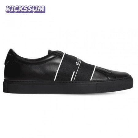 GIVENCHY MEN'S BLACK URBAN STREET LEATHER TRAINERS - GVC49