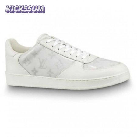 white monogram transparent rivoli sneaker - 40