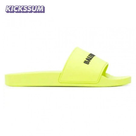 BALENCIAGA RUBBER LOGO POOL SLIDE SANDALS - BBS2